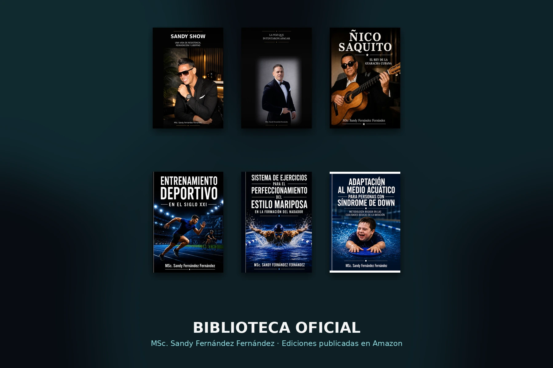 Biblioteca oficial con las portadas publicadas en Amazon de los libros de Sandy Fernández Fernández